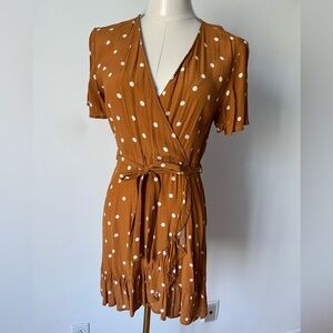Dynamite Rust Polka Dot Mini Dress